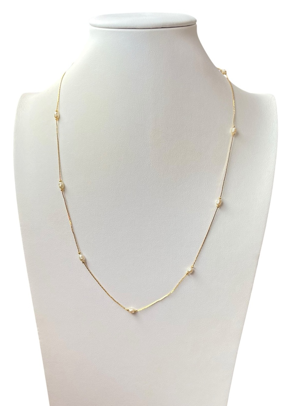 Marvella Gold Plated Freshwater Pearl Dainty Necklace Bracelet Set